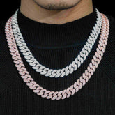 GL 13mm 925 Sterling Silver Moissanite Cuban Chain Necklace